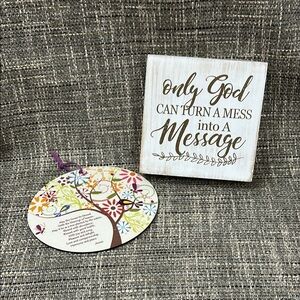 Inspirational Wall Art with Tree Design